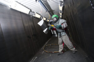 shot blasting banner